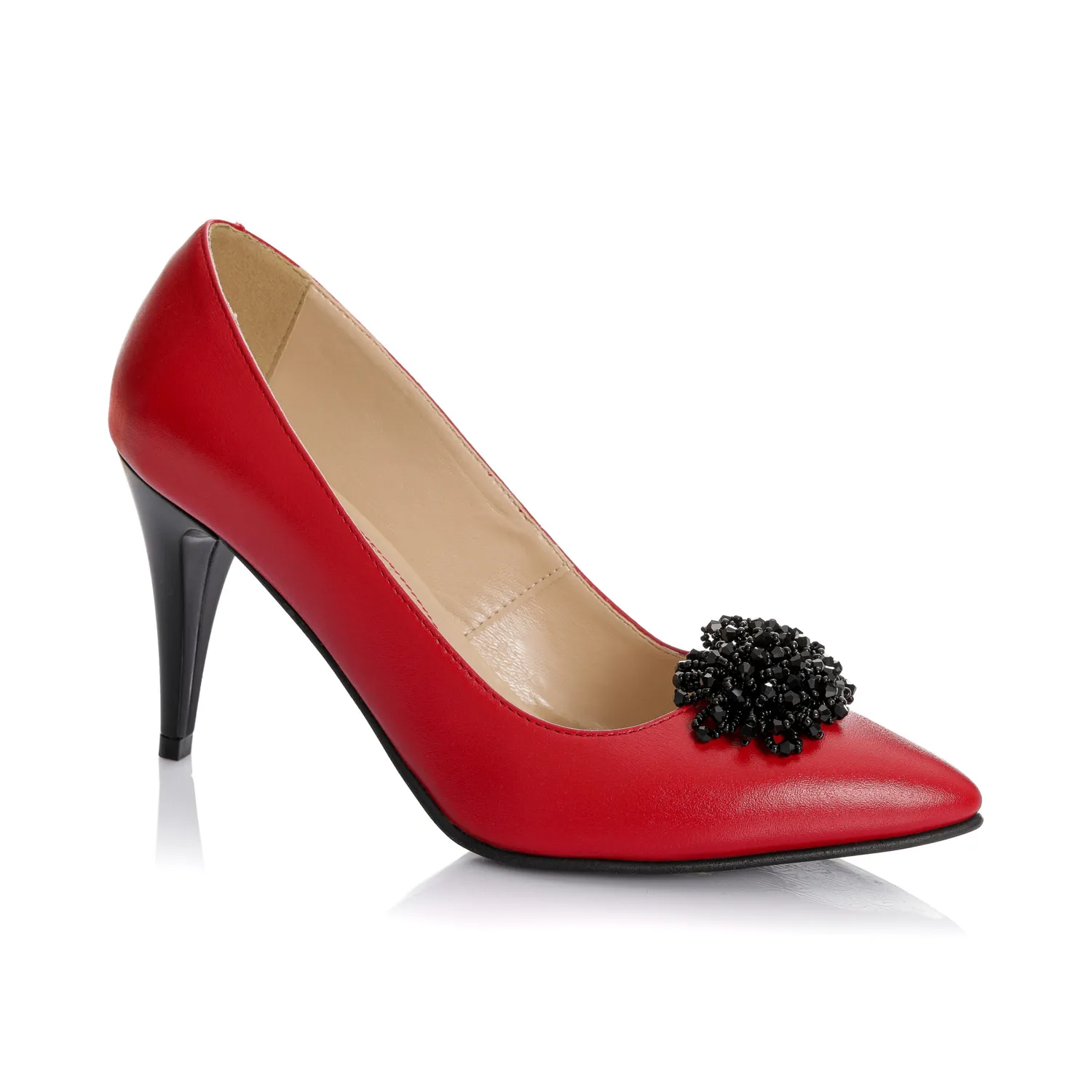 Catinca Shoes A42 RB pantofi dama piele naturala rosu