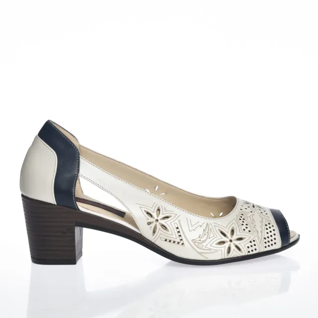 Catinca Shoes T1 AB sandale piele alb bleumarin