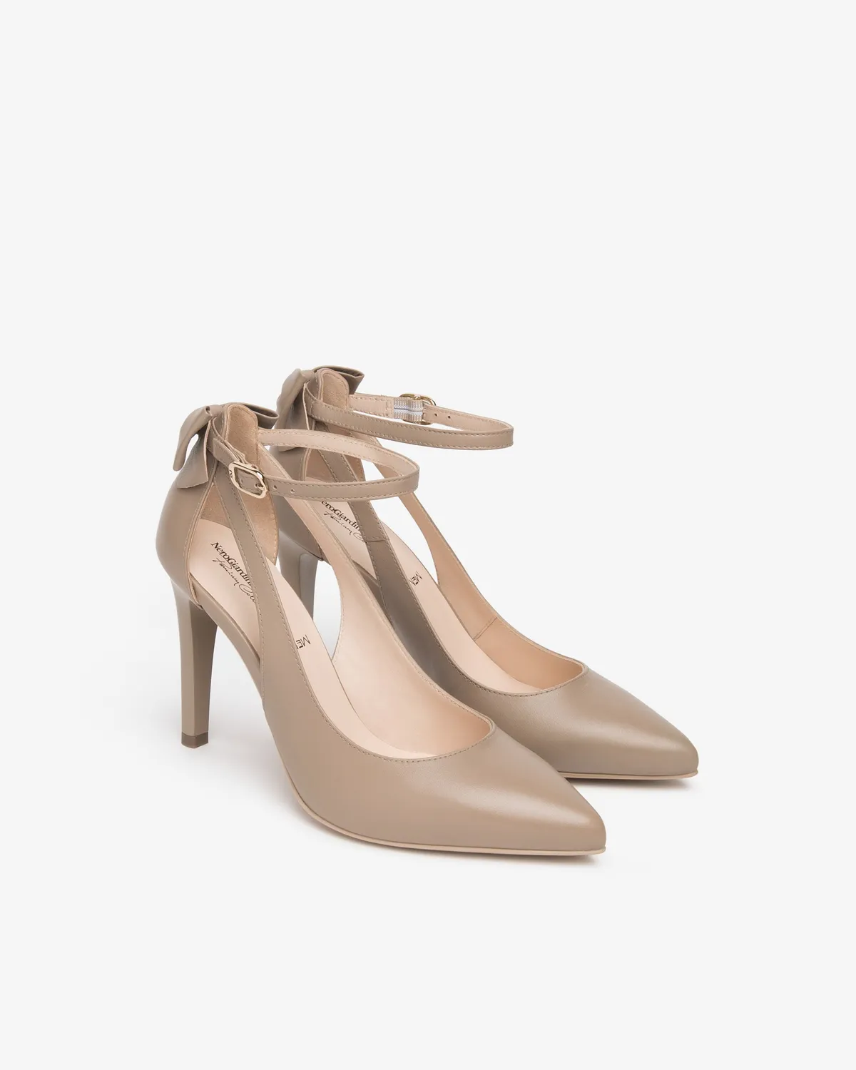 Pantofi piele dama NeroGiardini decupat toc 95mm