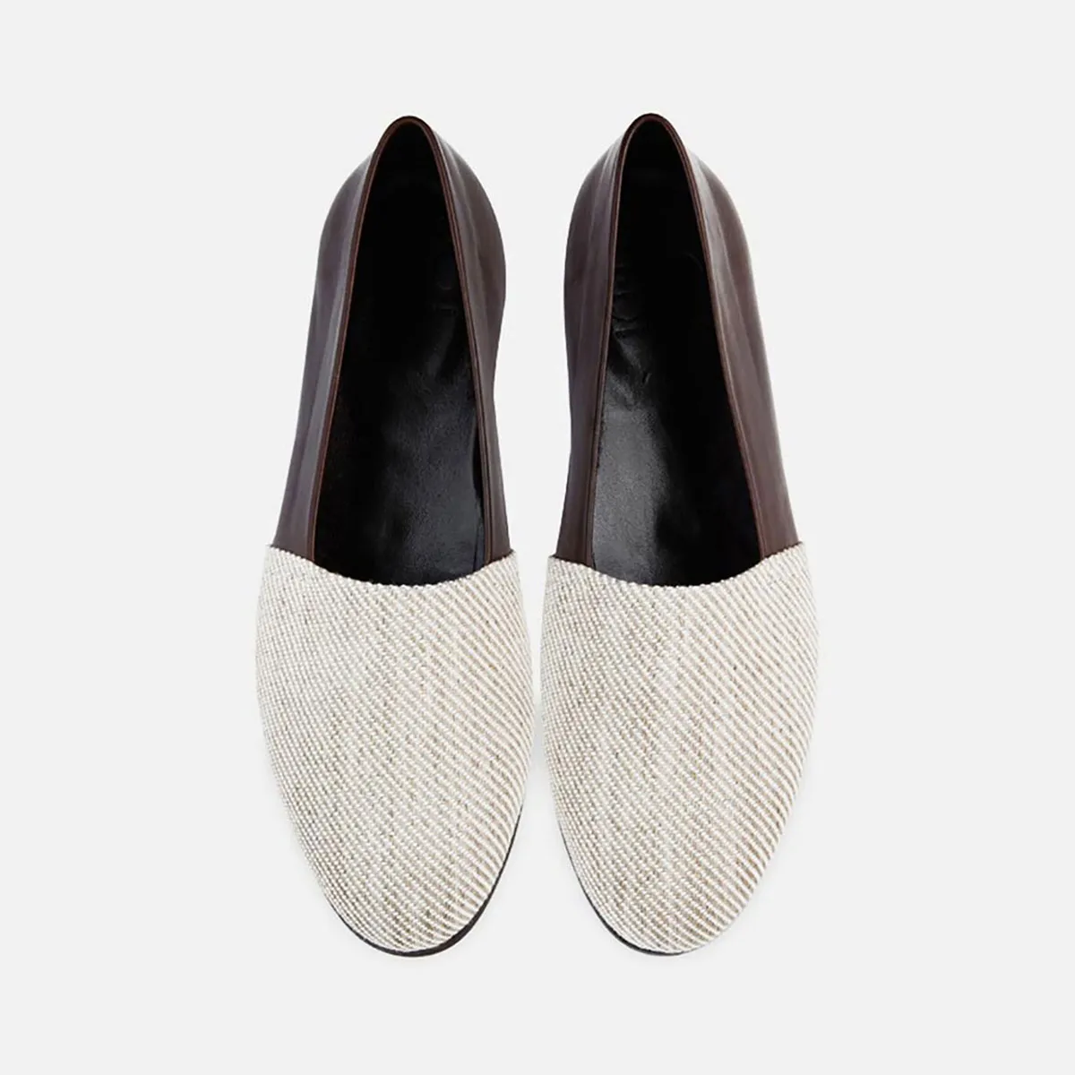 Cecilia Bringheli Amalfi espadrile bej bumbac piele maro