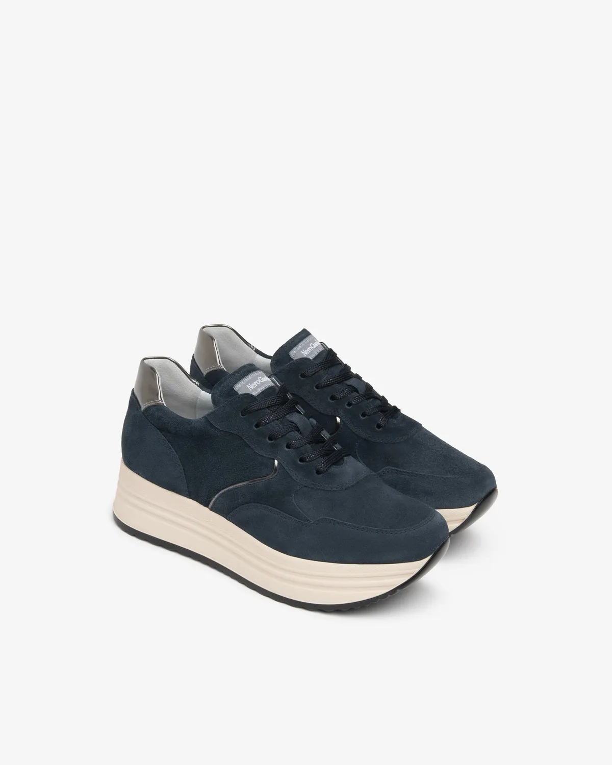 NeroGiardini sneakers dama piele intoarsa platforma