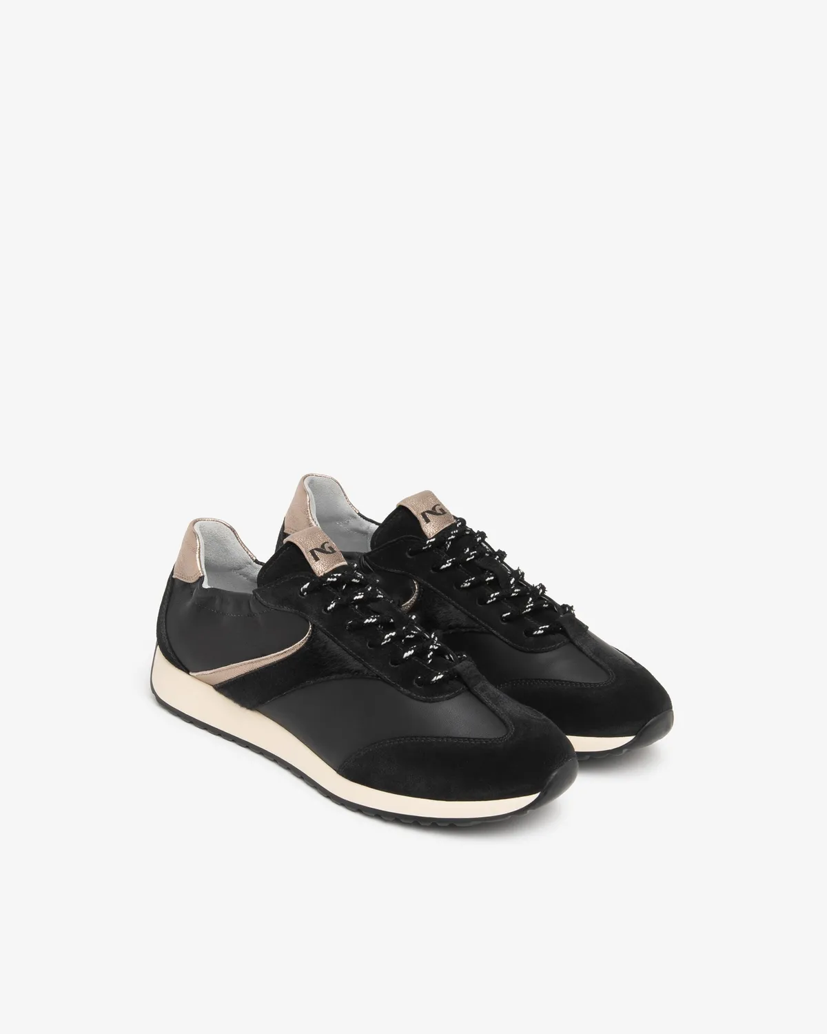Sneakers dama NeroGiardini piele cu insertii elastice