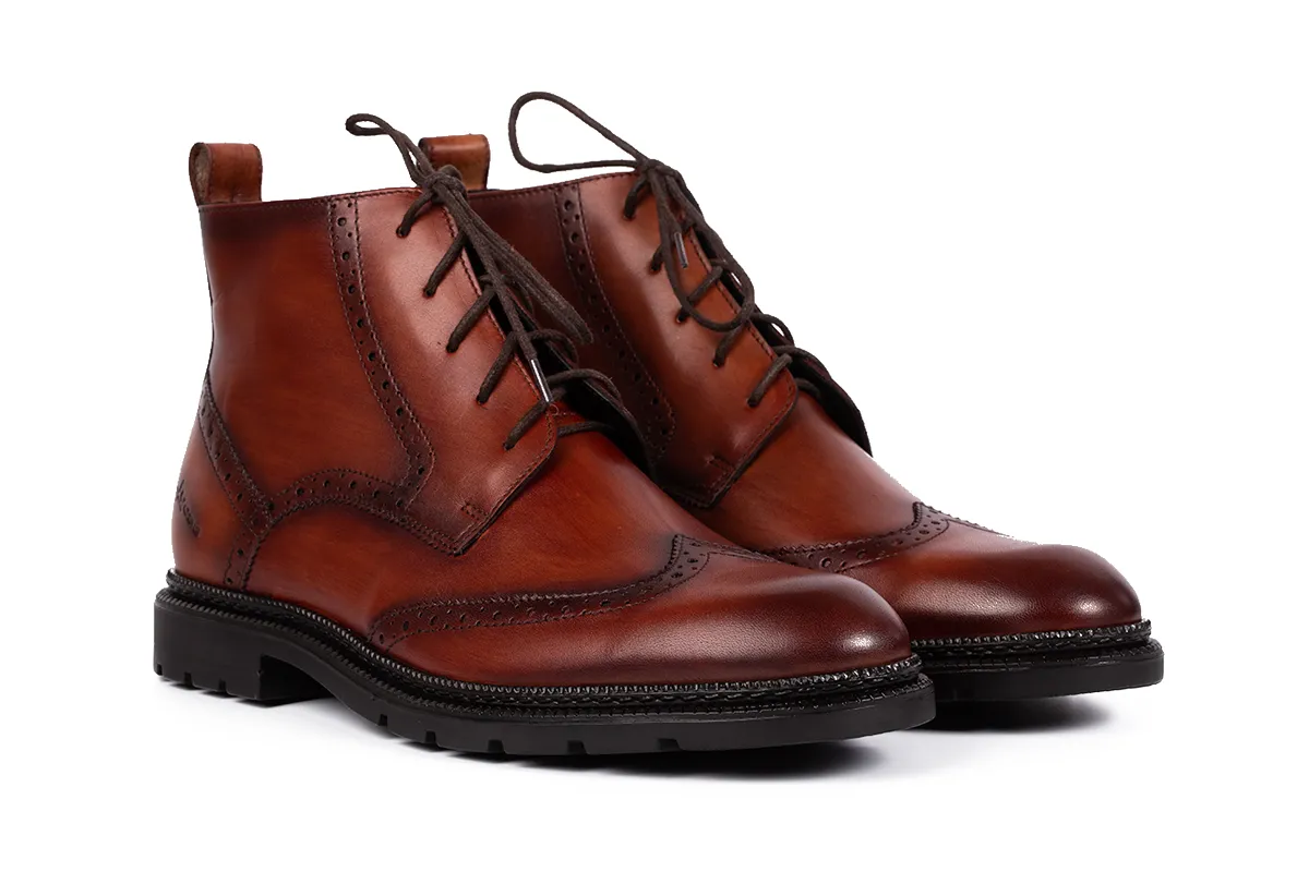 Lucas Shoes 850 Gross ghete barbati coniac piele
