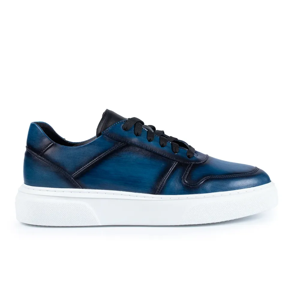 Lucas Shoes 515 sneakeri barbati albastri piele
