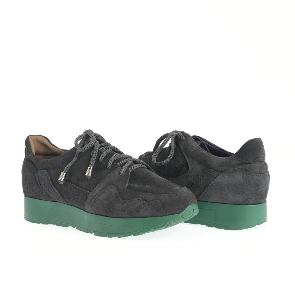Ana Urbana Shoes Carmen pantofi gri-verde platformă