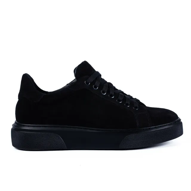 Lucas Shoes Sneaker 510 negru velur piele