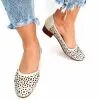 Catinca Shoes T10 BJ pantofi dama piele bej perforati