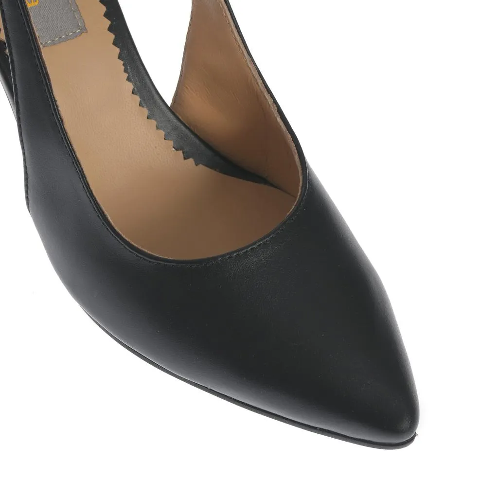 Ana Urbana Shoes Santa Ana pantofi negri toc stiletto