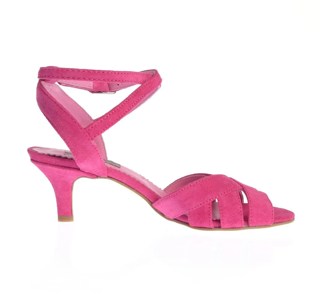 Ana Urbana Shoes Tijuana sandale fuchsia toc mic
