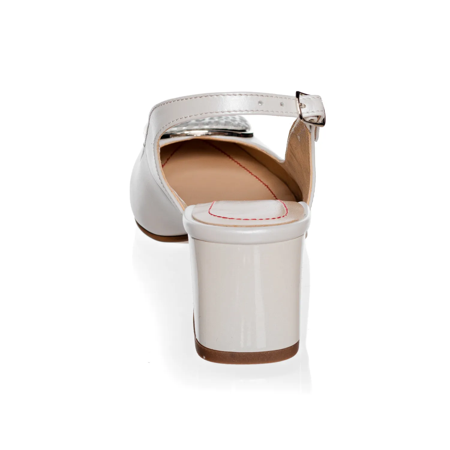 Catinca Shoes D38 ASP sandale piele naturala alb sidef