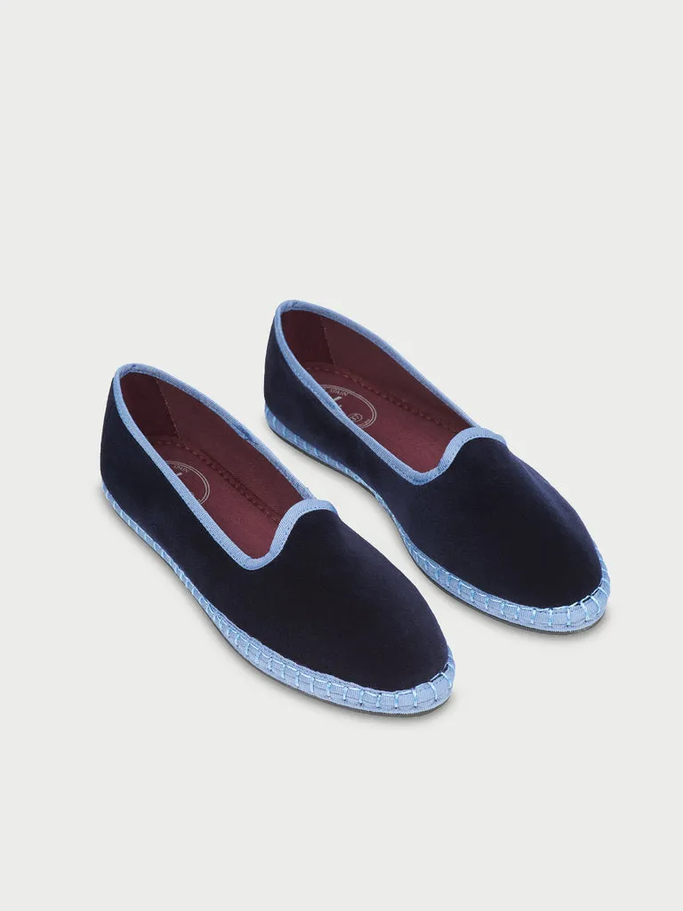 Flagelus Scarlett Kids pantofi catifea bleumarin copii