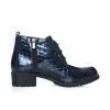 Catinca Shoes Blu Croco BC16 BC ghete dama piele albastre