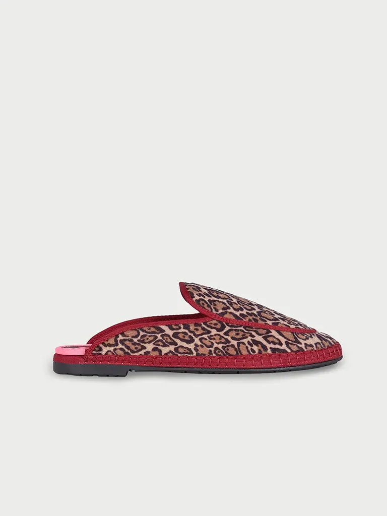 Flagelus Bruna Leopard Garnet pantofi dama leopard grenat