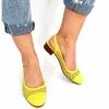 Catinca Shoes T16 Galben sandale dama piele naturala