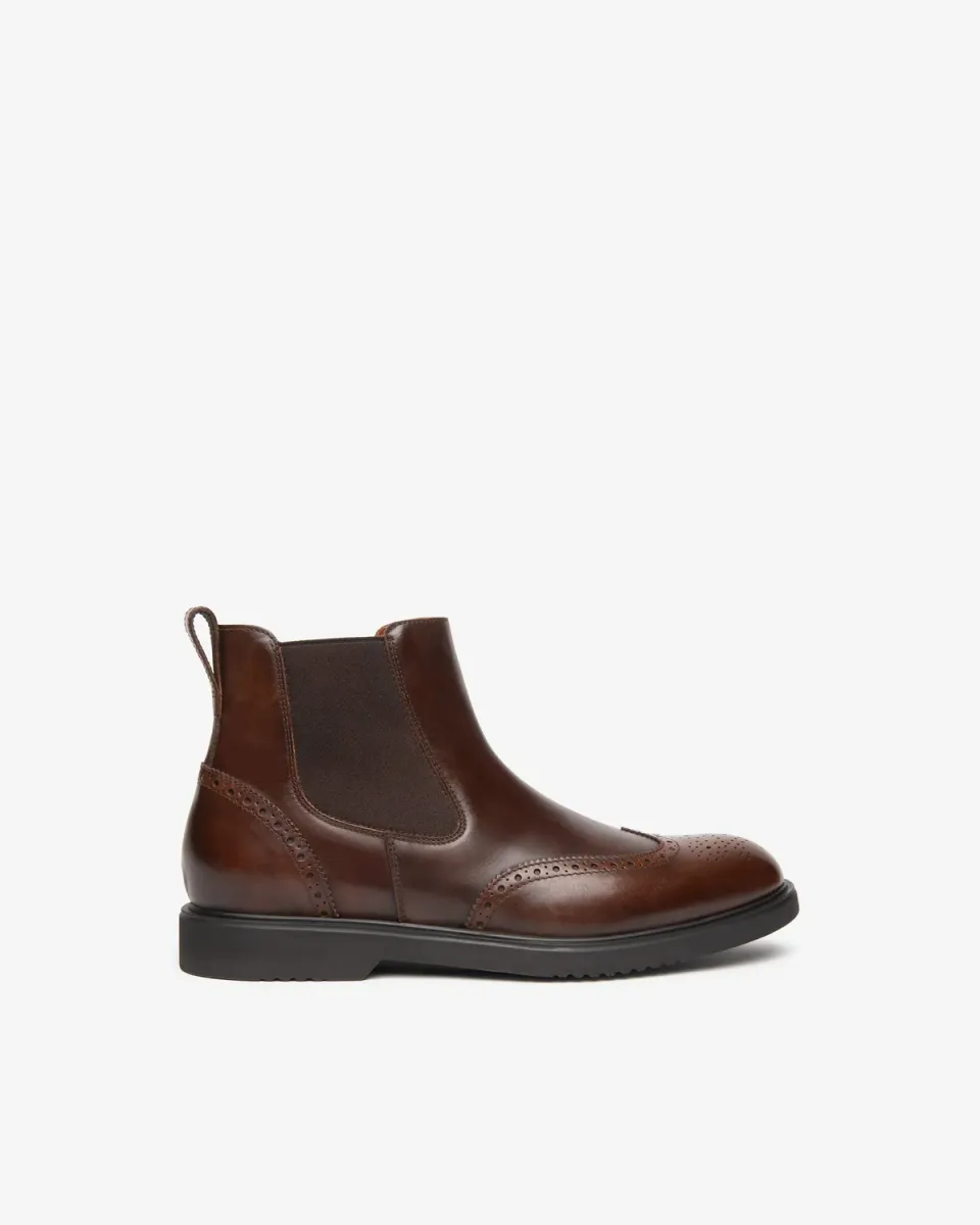 NeroGiardini ghete Chelsea barbati piele brogue
