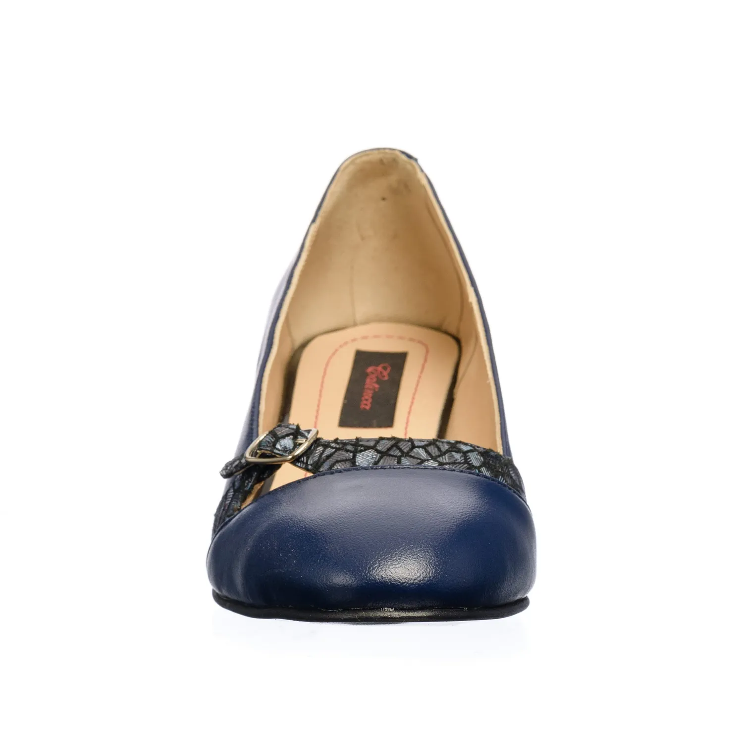 Catinca Shoes 016 BSA pantofi dama piele bleumarin solzi
