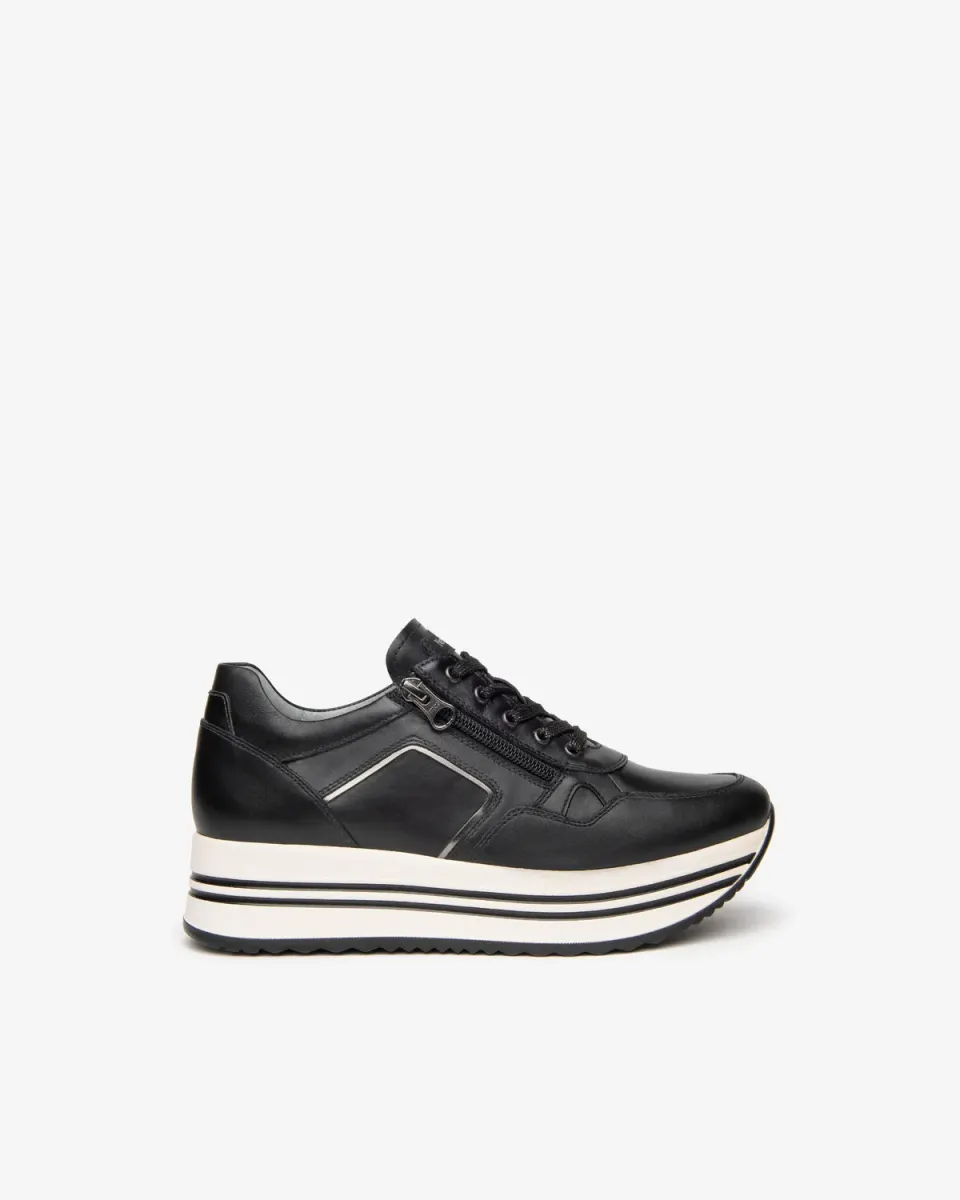 NeroGiardini sneakers piele damă platformă 4,5 cm