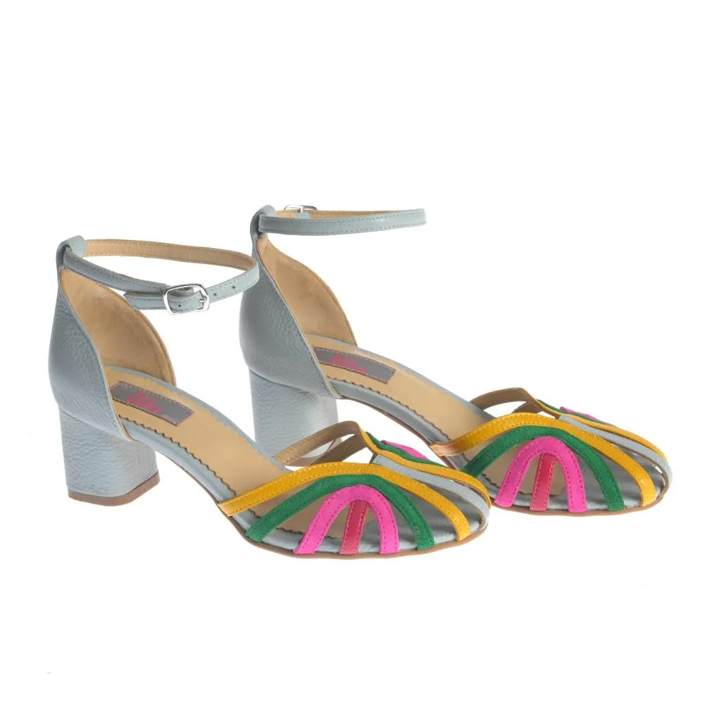 Ana Urbana New Orleans sandale piele multicolore