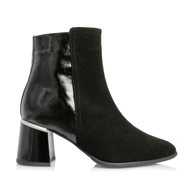 Catinca Shoes GX31TI NBNA ghete dama piele naturala negru lac