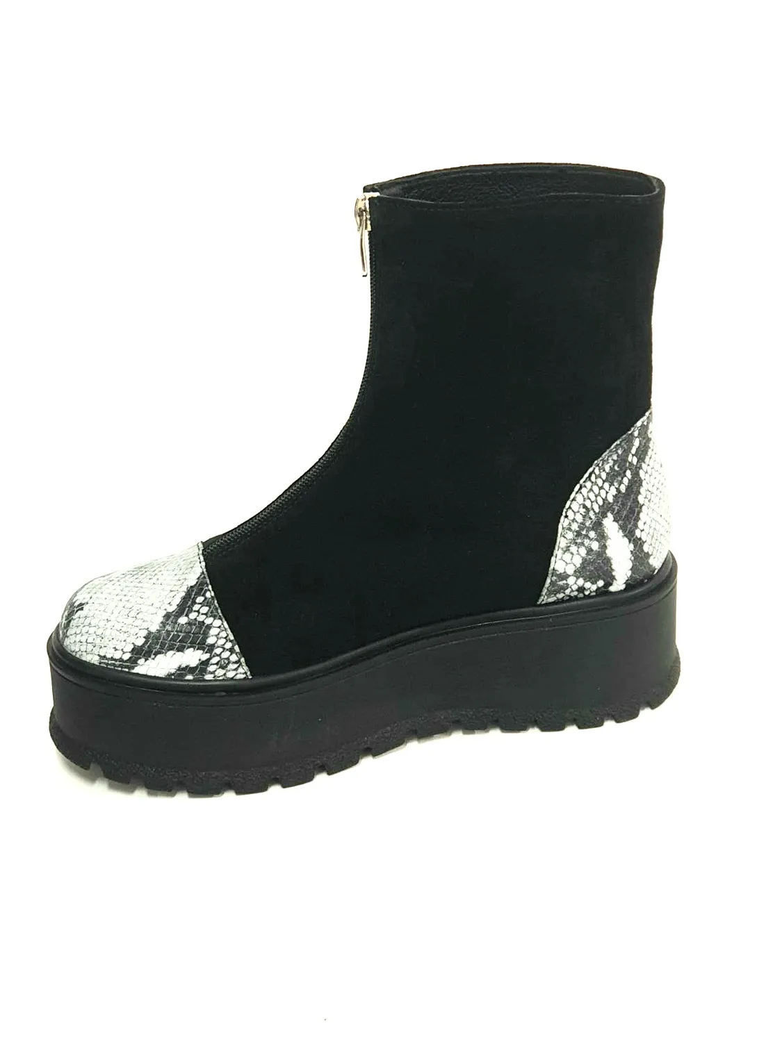 Catinca Shoes BC25 NASA bocanci dama piele naturala negru
