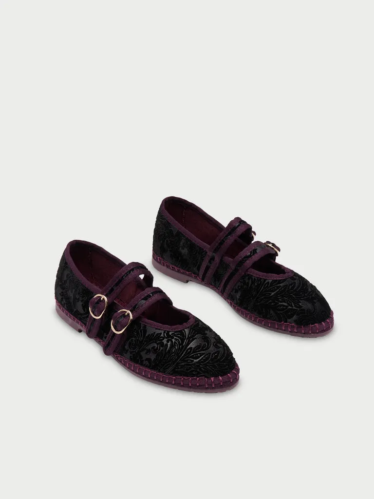 Flagelus Claire Reale Black pantofi Mary Jane negri