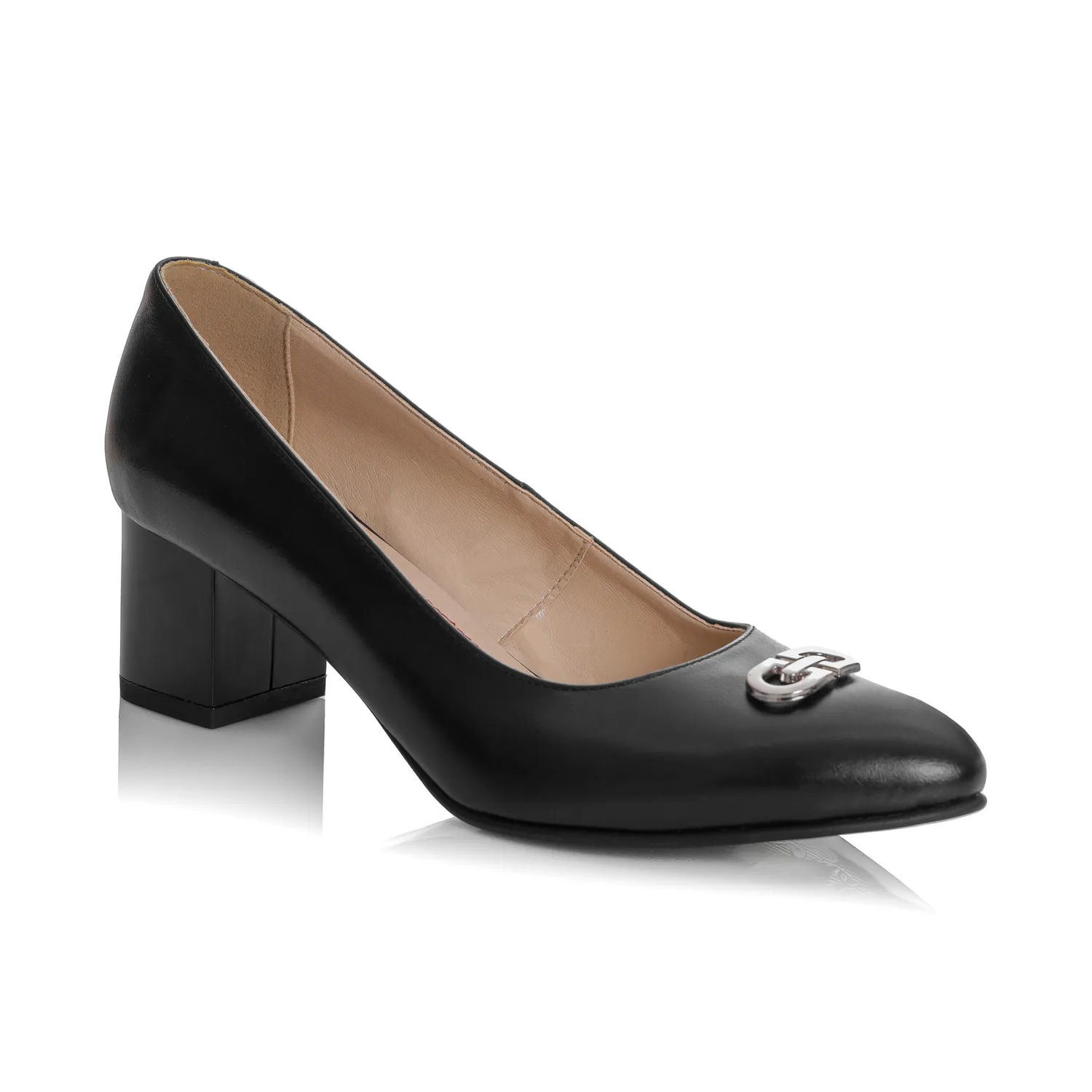 Catinca Shoes A47 N pantofi dama negri box piele