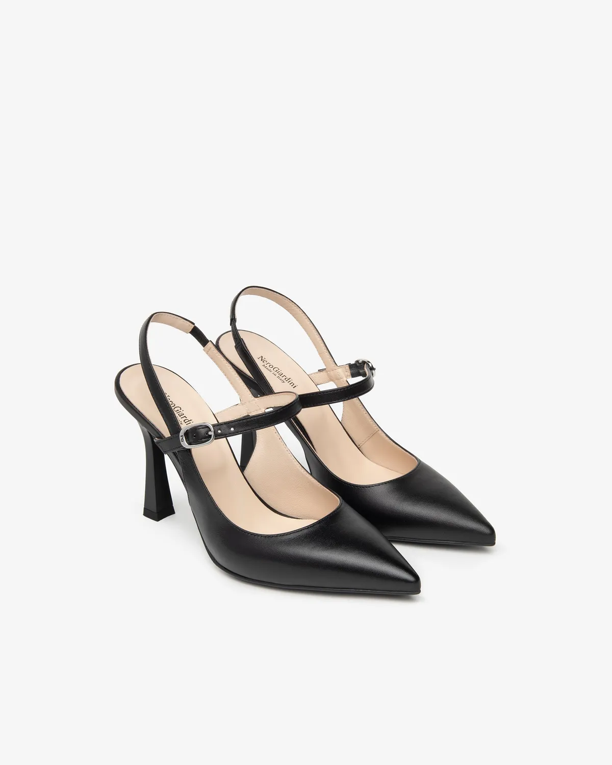 NeroGiardini pantofi dama piele slingback cu toc
