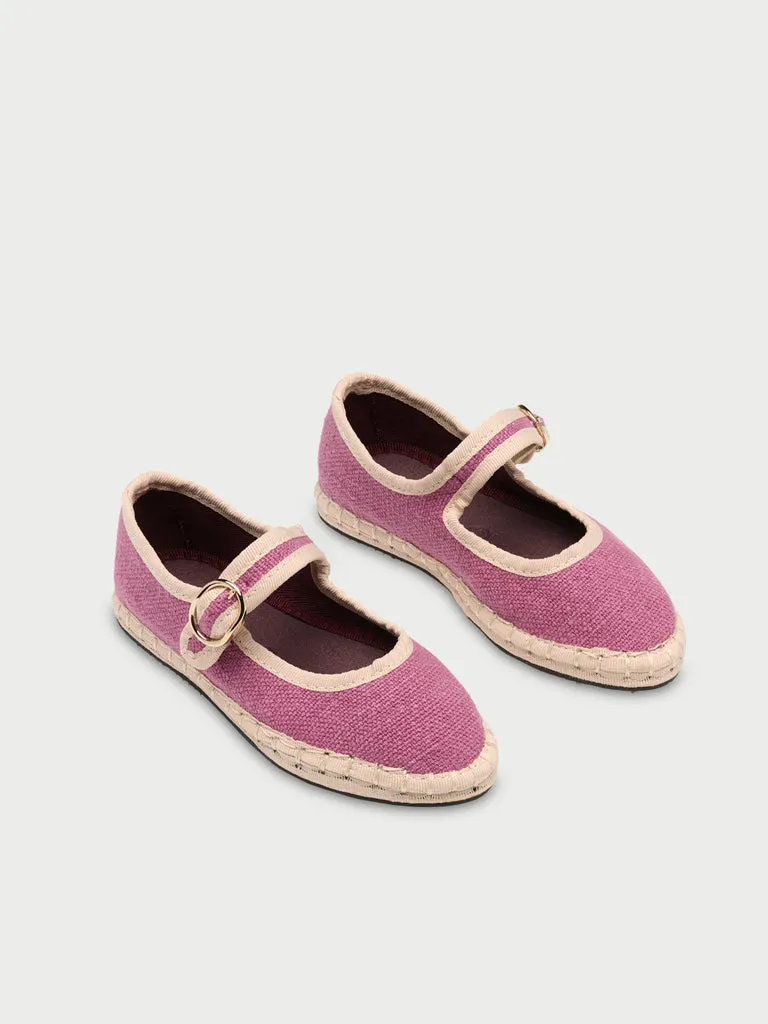 Flagelus Ariadna Kids pantofi Mary Jane roz in cu catarama