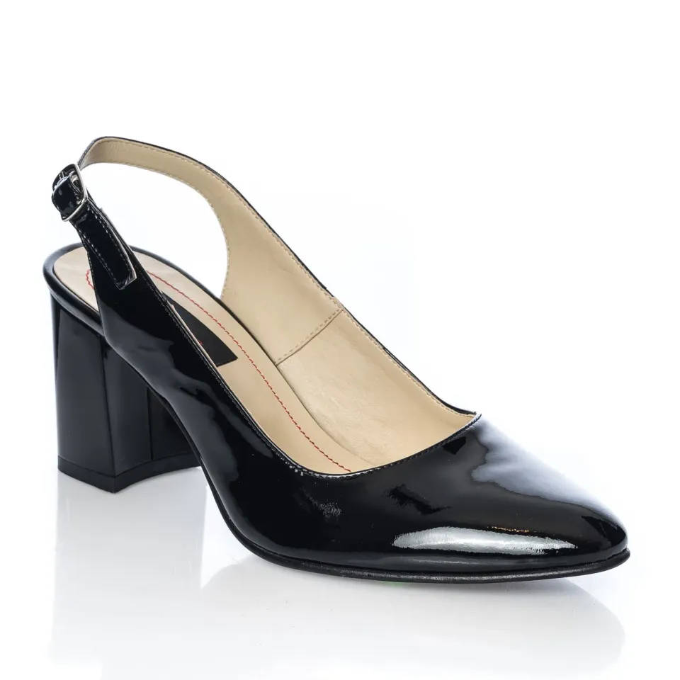 Catinca Shoes V7 NL sandale dama piele negru lac