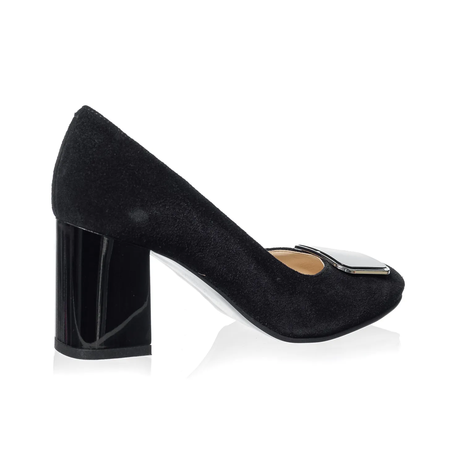 Catinca Shoes A25 NA pantofi piele negru antilopa