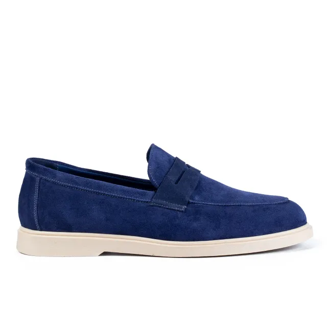 Lucas Shoes Ezra mocasini velur albastru barbati