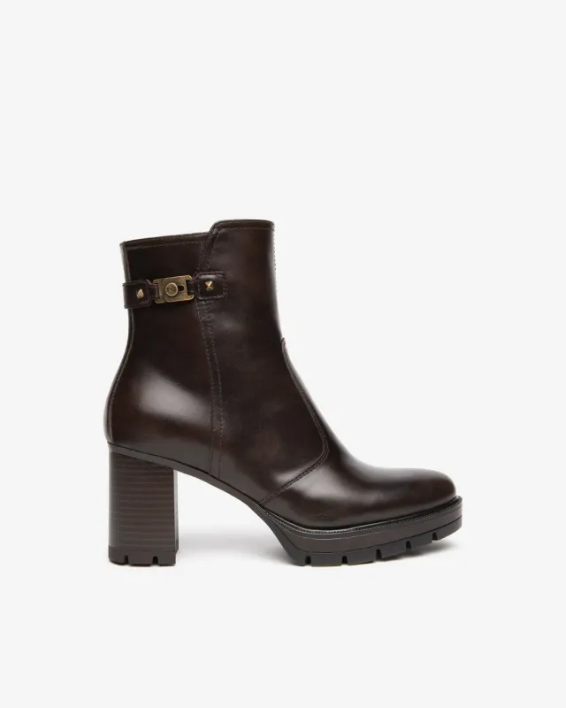 NeroGiardini Botine Dama Piele Platforma Toc 80mm