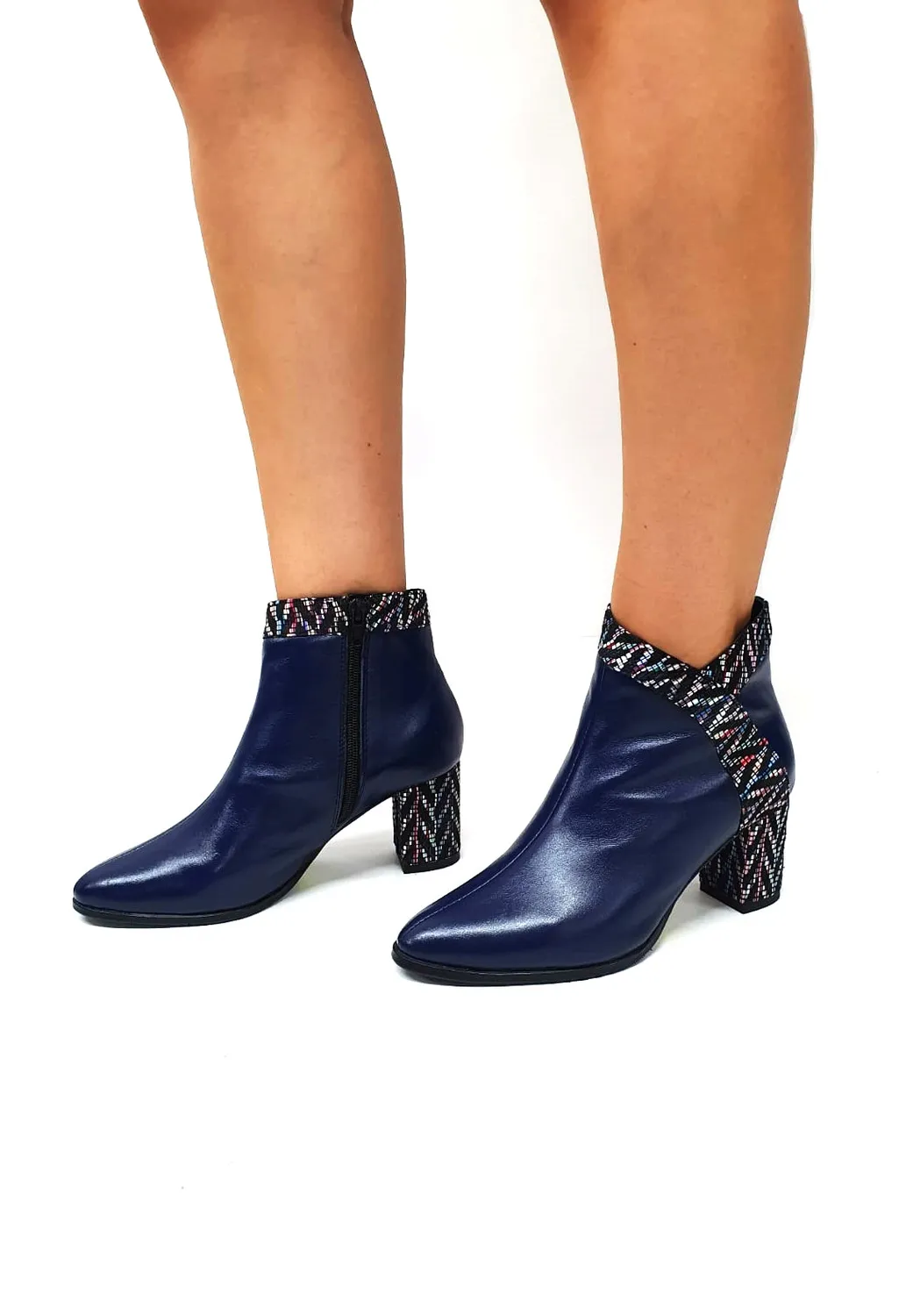 Catinca Shoes GX44 BBZ ghete dama bleumarin piele naturala