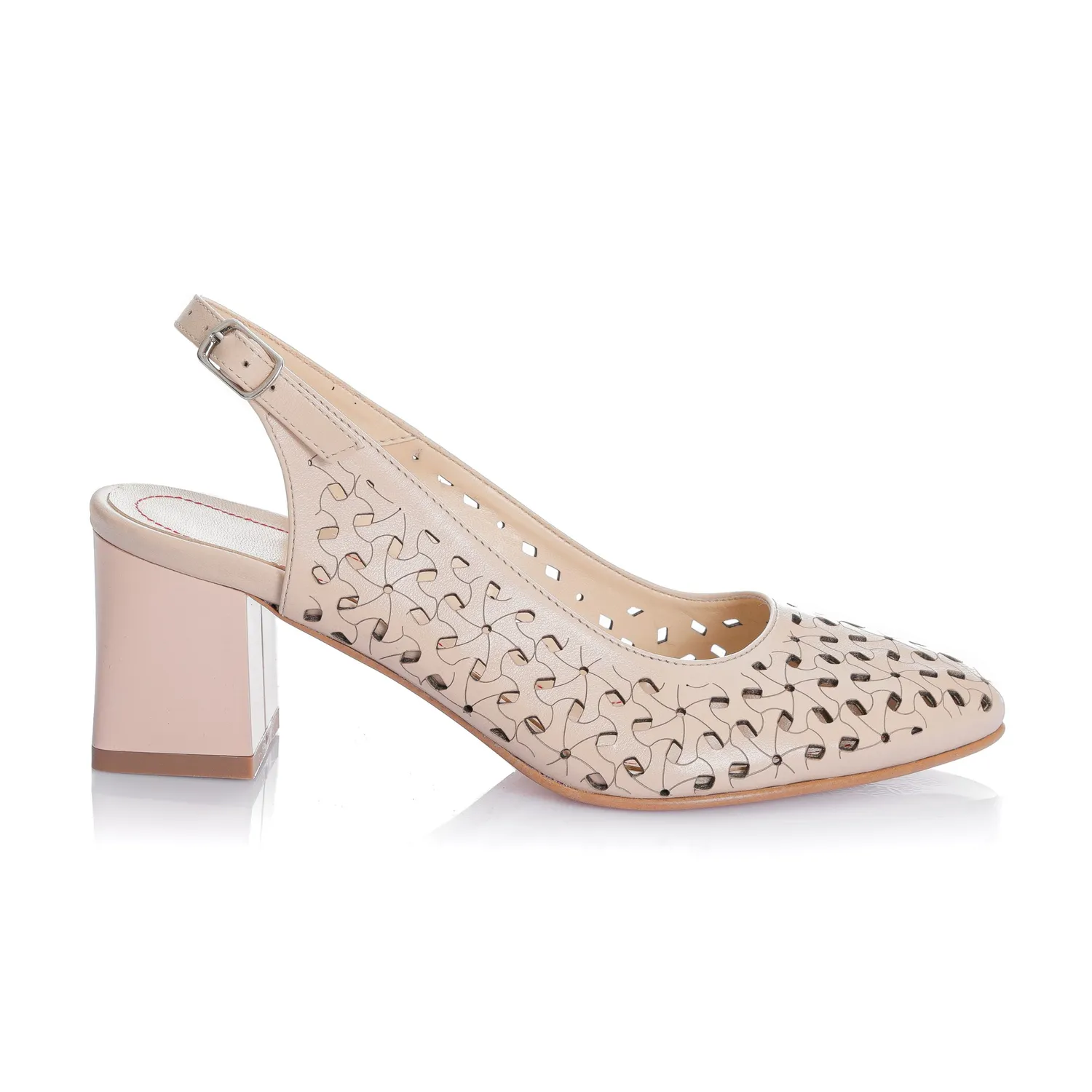 Catinca Shoes L728 NUP sandale damă piele nude perforate