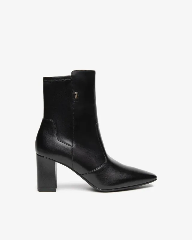 Botine dama NeroGiardini piele toc 75 mm cu fermoar