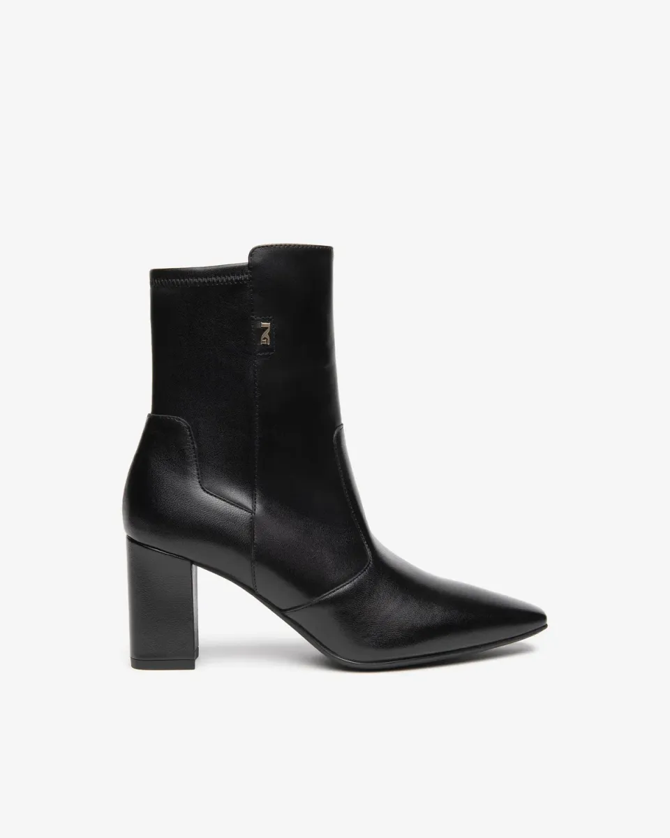 Botine dama NeroGiardini piele toc 75 mm cu fermoar