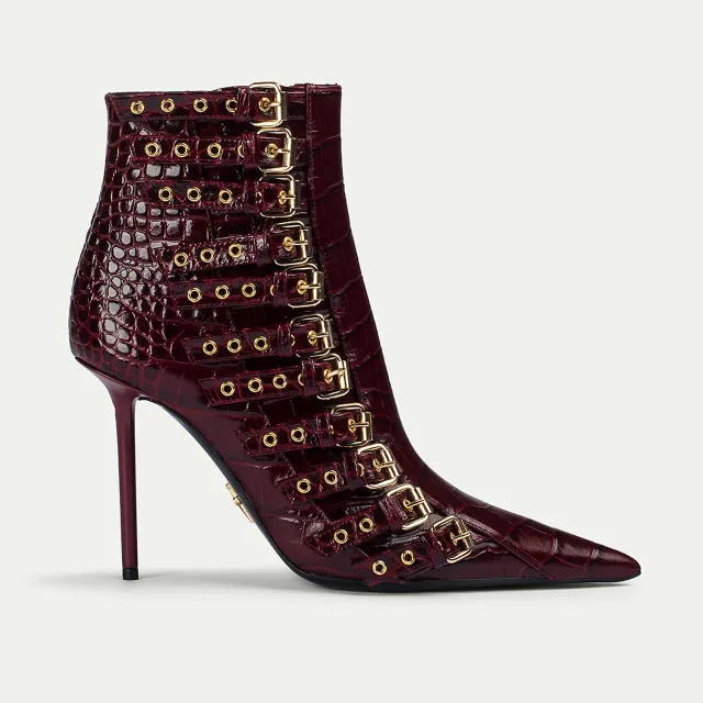 Cesare Paciotti Dafne botine dama piele bordeaux toc cui