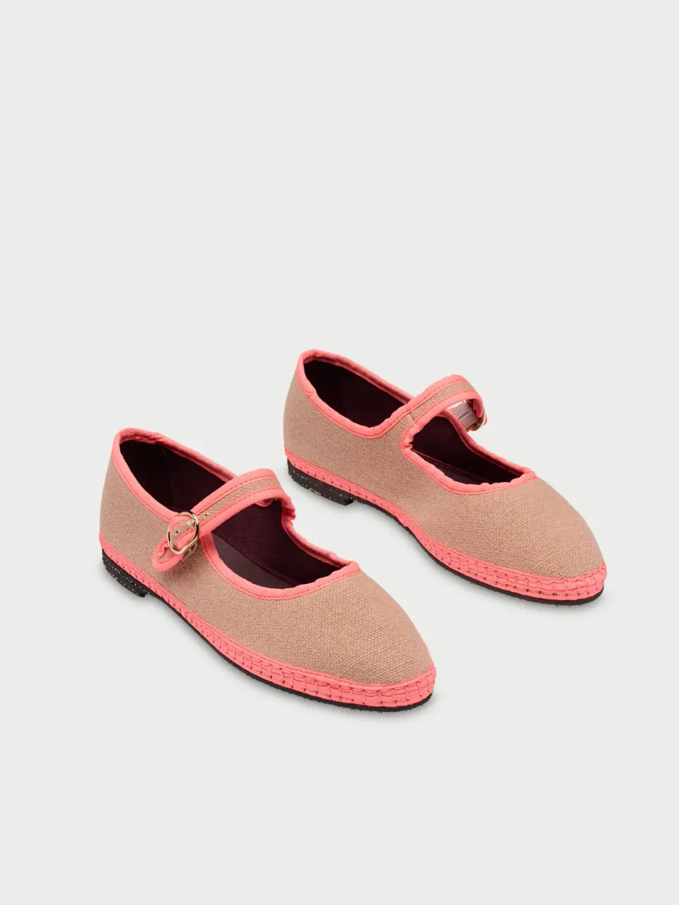 Flagelus Dent pantofi mary jane bej din in