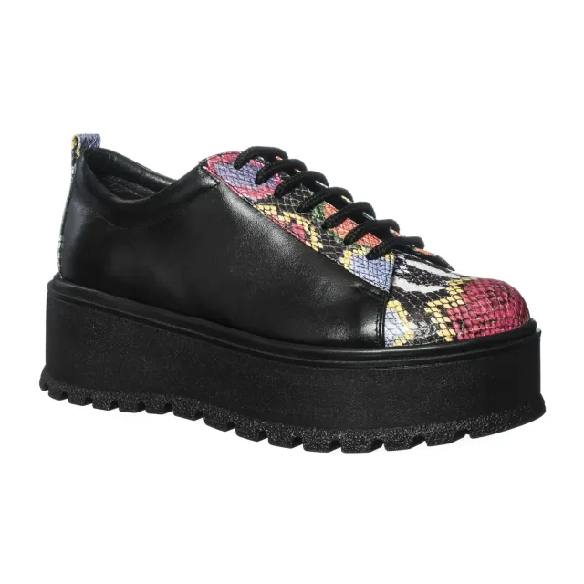 Catinca Shoes X3 NBSR pantofi dama piele negru cu rosu