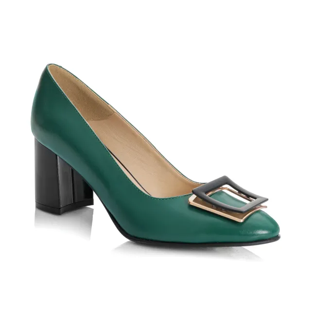 Catinca Shoes A56 VB pantofi piele verde box