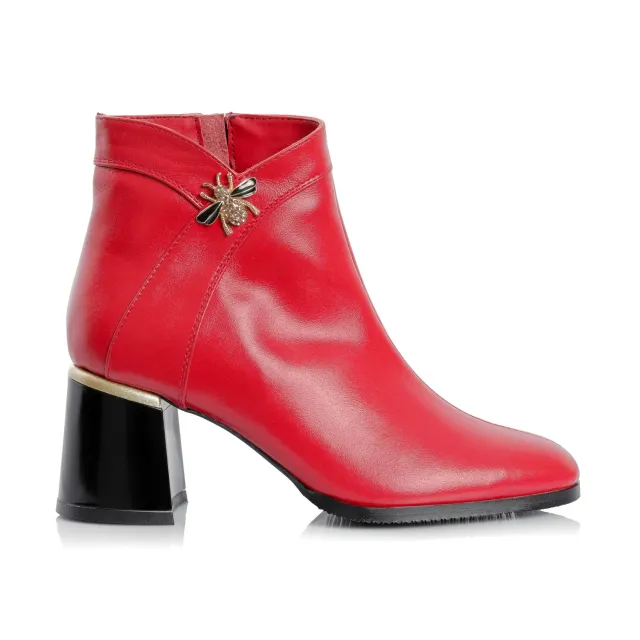 Catinca Shoes G441 RB ghete dama rosu box piele