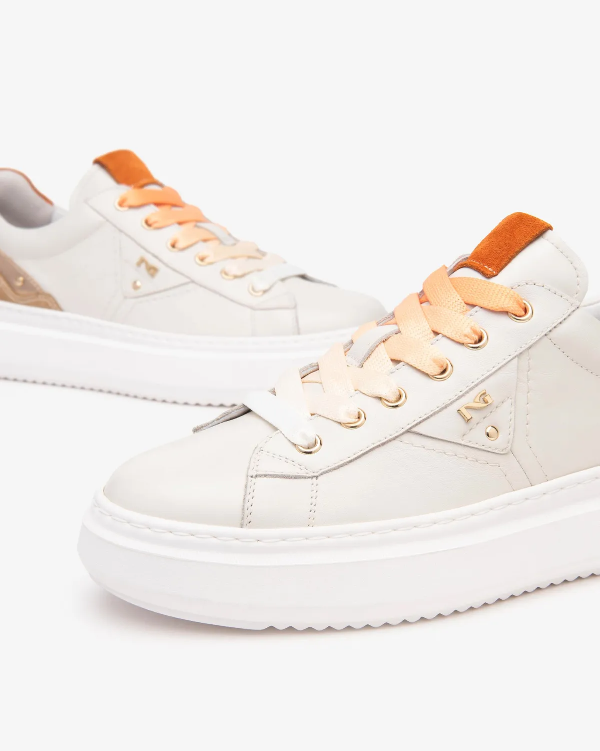 NeroGiardini sneakers piele și piele întoarsă damă