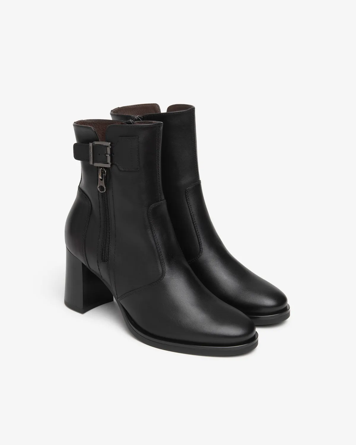 Botine dama NeroGiardini piele toc 75 mm catarama