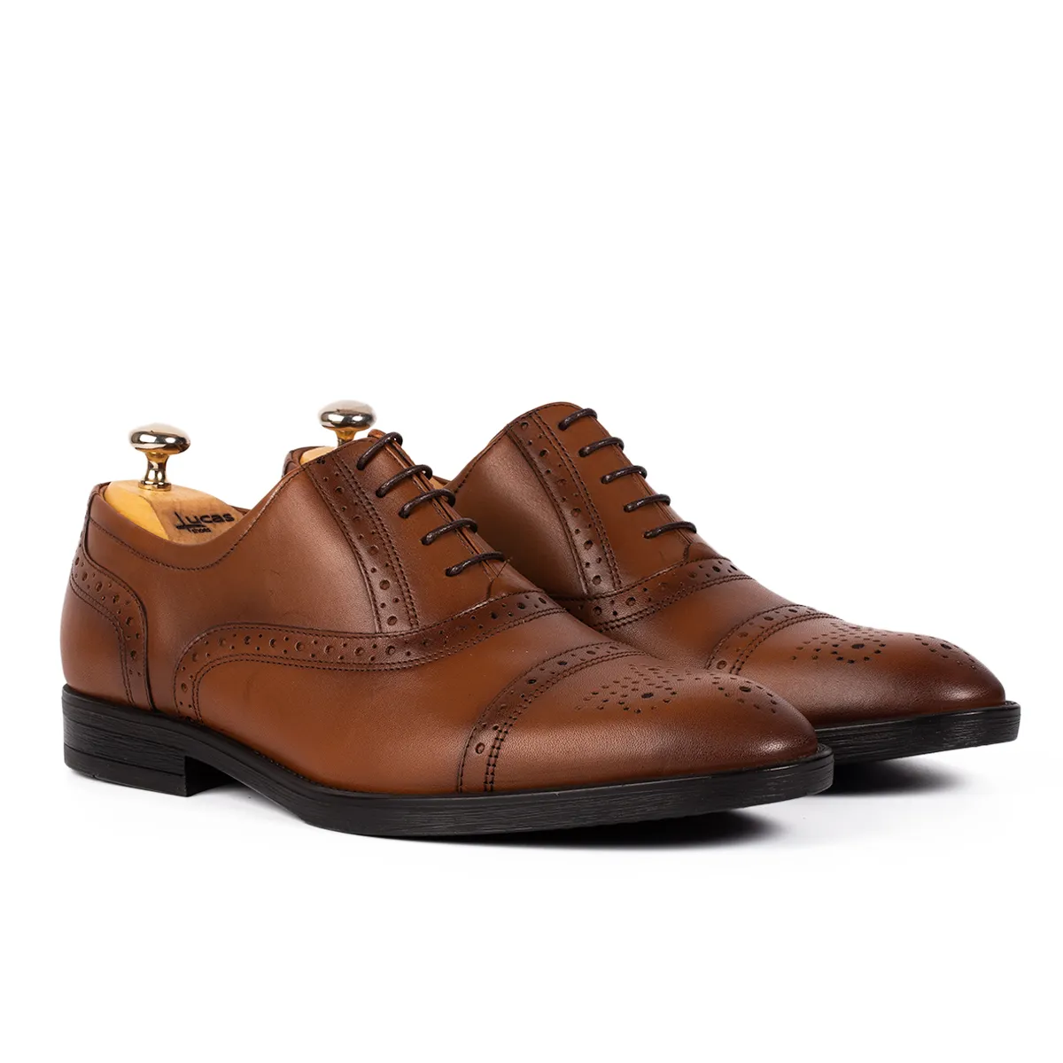 Lucas Shoes Elegant 359 pantofi coniac piele Mod100