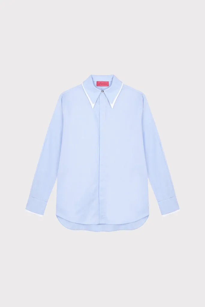 Flagelus Munchkin Sky Shirt camasa bumbac albastra