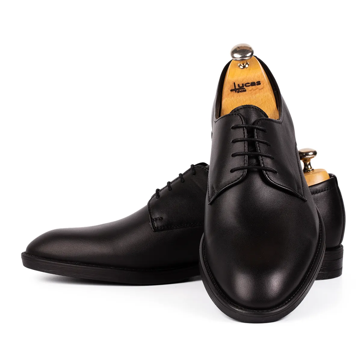 Lucas Shoes Elegant 346 pantofi negri piele naturala