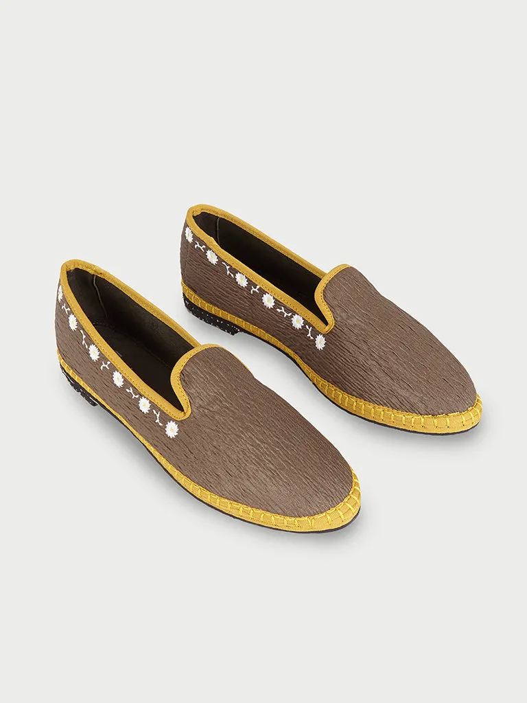 Flagelus Smoking Daisy pantofi khaki