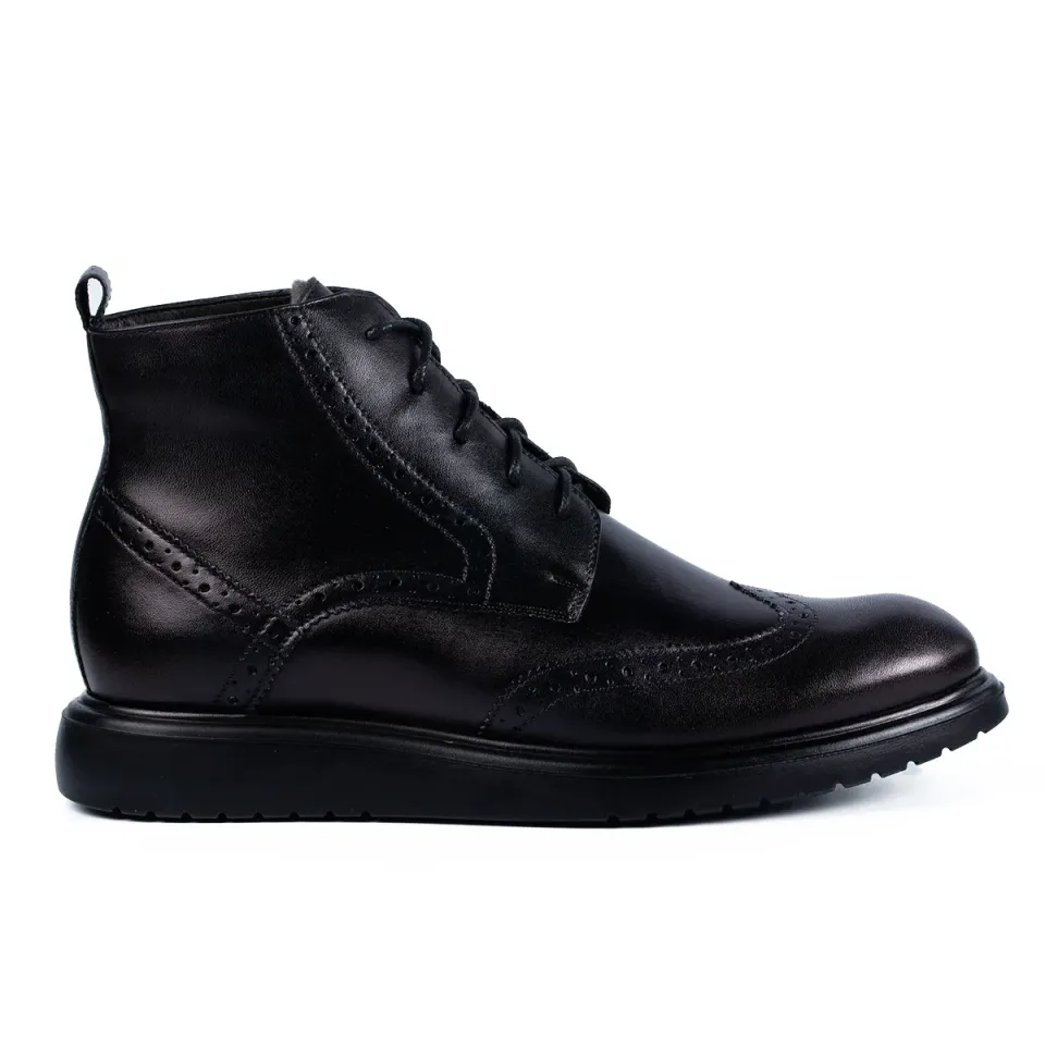 Lucas Shoes 850 Dudu ghete iarna piele negru barbati