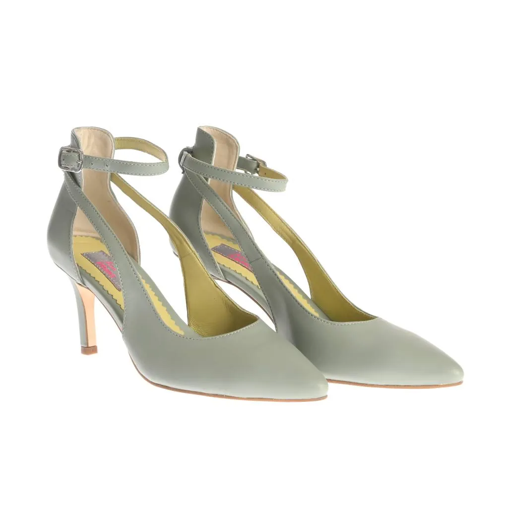 Ana Urbana Shoes Roma pantofi verde menta toc stiletto