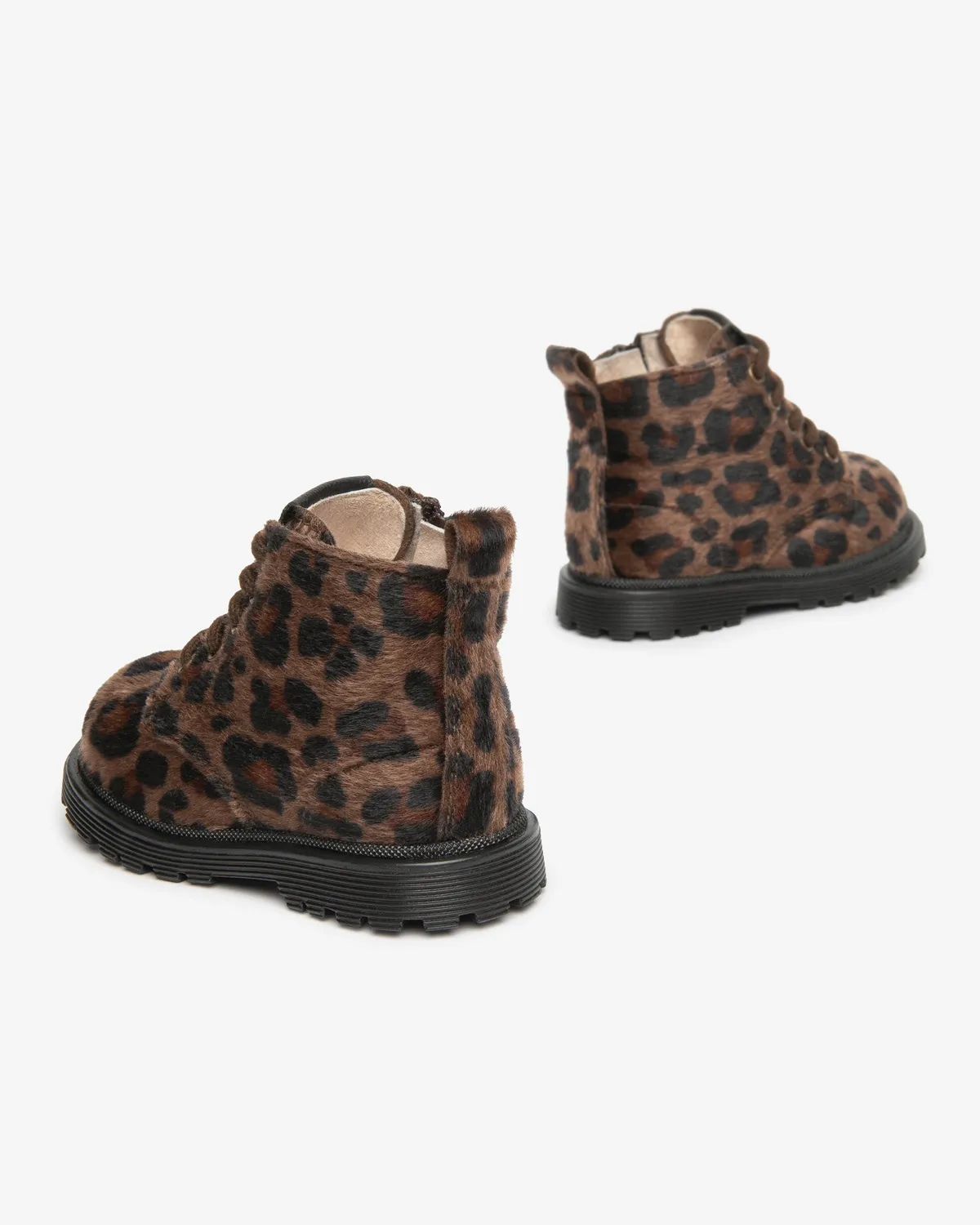 NeroGiardini ghete fete animal print cu fermoar